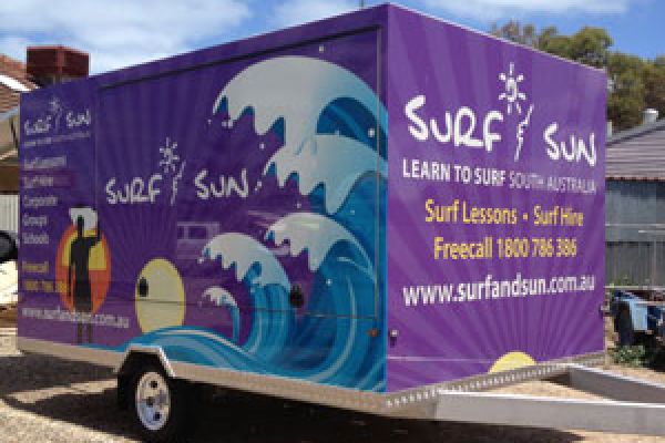 surf and sun truck to serve surfing clients