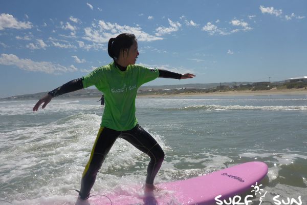 Surf lessons with kids at South Australia