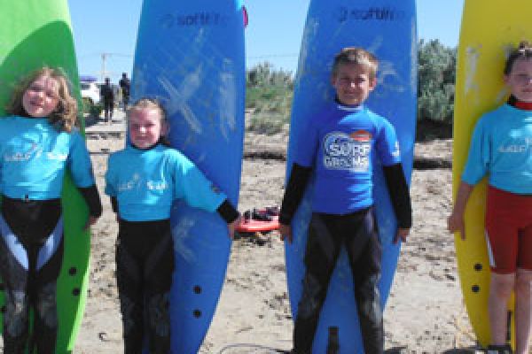 surfboards posing for surf lessons South Australia